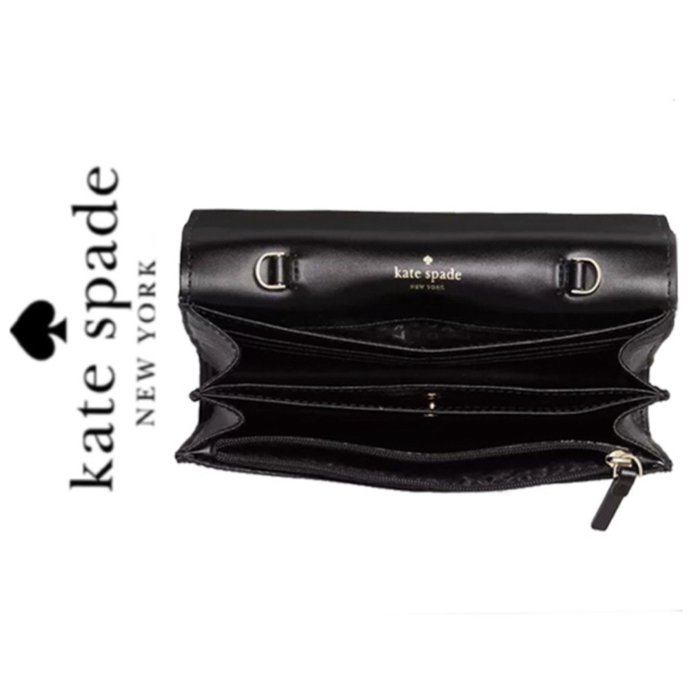 NWT Kate Spade leopard Leather Crossbody clutch - Picture 5 of 6